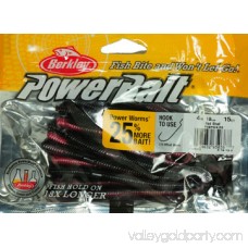 Berkley PowerBait Power Worm Soft Bait 10 Length, Black Blue Fleck, Per 8 553151907